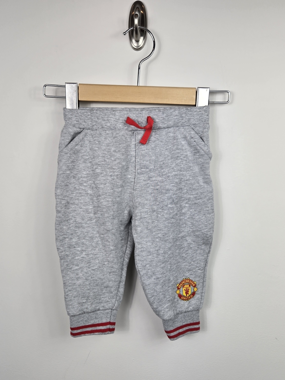 Manchester United Baby Joggers 6-9M Gray Sweatpants Soccer Football Official